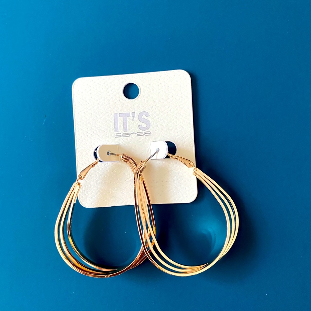 Gold tone earrings